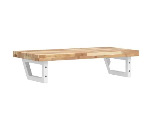 Izlietnes Plaukts, Stiprināms Pie Sienas, Tērauds, Akācija Vidaxl