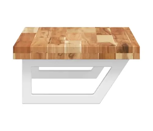 Izlietnes Plaukts, Stiprināms Pie Sienas, Tērauds, Akācija Vidaxl