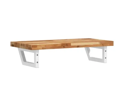 Izlietnes Plaukts, Stiprināms Pie Sienas, Tērauds, Akācija Vidaxl