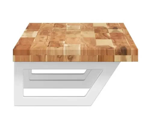 Izlietnes Plaukts, Stiprināms Pie Sienas, Tērauds, Akācija Vidaxl