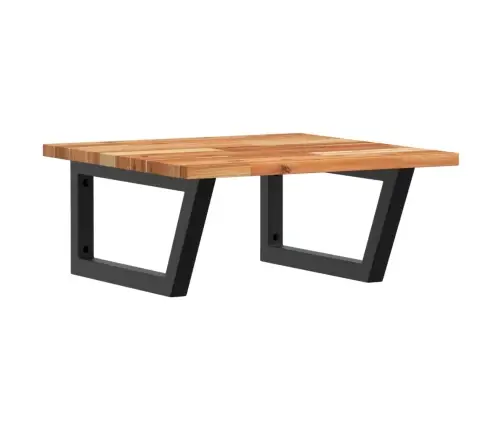 Izlietnes Plaukts, Stiprināms Pie Sienas, Tērauds, Akācija Vidaxl