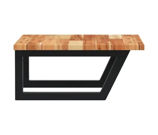 Izlietnes Plaukts, Stiprināms Pie Sienas, Tērauds, Akācija Vidaxl