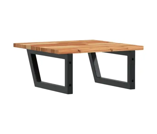 Izlietnes Plaukts, Stiprināms Pie Sienas, Tērauds, Akācija Vidaxl