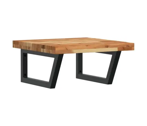 Izlietnes Plaukts, Stiprināms Pie Sienas, Tērauds, Akācija Vidaxl