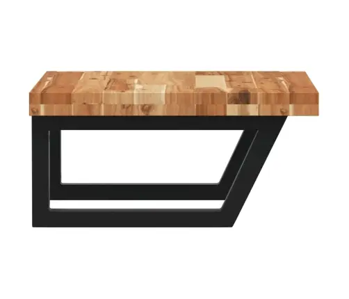 Izlietnes Plaukts, Stiprināms Pie Sienas, Tērauds, Akācija Vidaxl