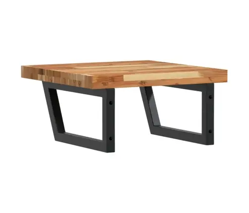 Izlietnes Plaukts, Stiprināms Pie Sienas, Tērauds, Akācija Vidaxl