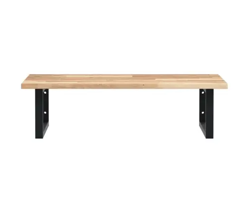 Izlietnes Plaukts, Stiprināms Pie Sienas, Tērauds, Akācija Vidaxl