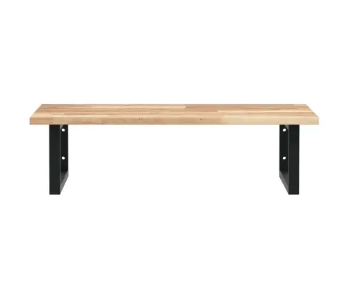 Izlietnes Plaukts, Stiprināms Pie Sienas, Tērauds, Akācija Vidaxl