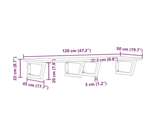 Seinale Kinnitatav Valamuriiul, Teras Ja Akaatsiapuit