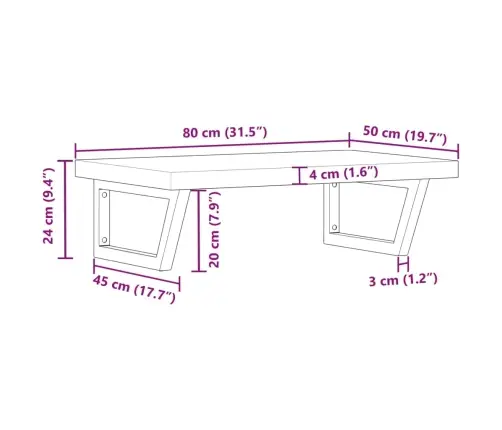 Seinale Kinnitatav Valamuriiul, Teras Ja Akaatsiapuit