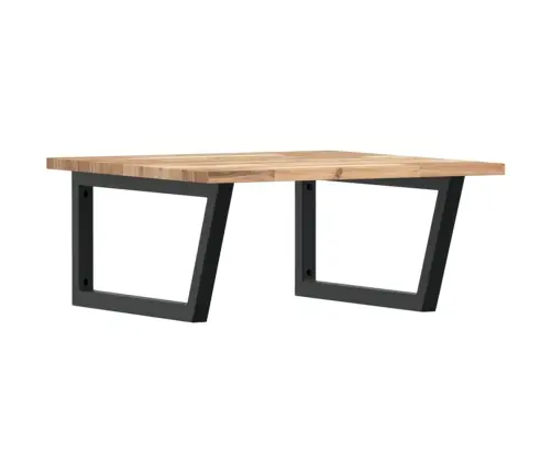 Izlietnes Plaukts, Stiprināms Pie Sienas, Tērauds, Akācija Vidaxl