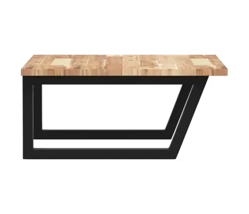 Izlietnes Plaukts, Stiprināms Pie Sienas, Tērauds, Akācija Vidaxl