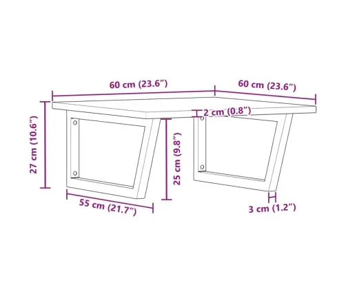 Izlietnes Plaukts, Stiprināms Pie Sienas, Tērauds, Akācija Vidaxl