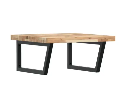 Izlietnes Plaukts, Stiprināms Pie Sienas, Tērauds, Akācija Vidaxl