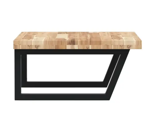 Izlietnes Plaukts, Stiprināms Pie Sienas, Tērauds, Akācija Vidaxl