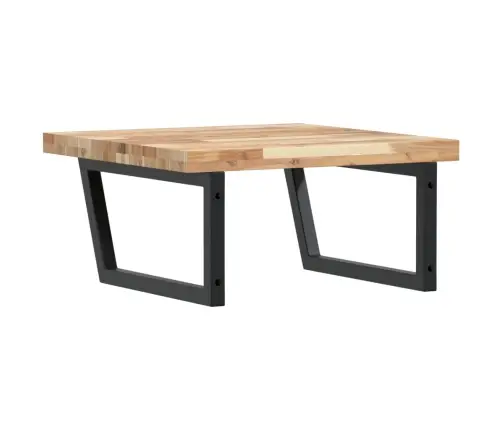 Izlietnes Plaukts, Stiprināms Pie Sienas, Tērauds, Akācija Vidaxl