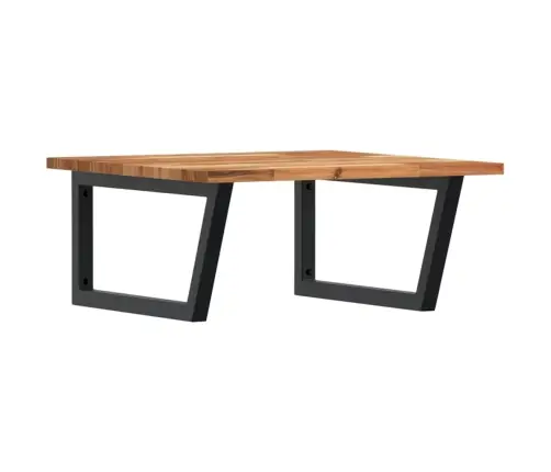 Izlietnes Plaukts, Stiprināms Pie Sienas, Tērauds, Akācija Vidaxl