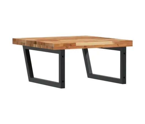 Izlietnes Plaukts, Stiprināms Pie Sienas, Tērauds, Akācija Vidaxl