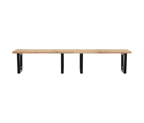 Izlietnes Plaukts, Stiprināms Pie Sienas, Tērauds, Akācija Vidaxl