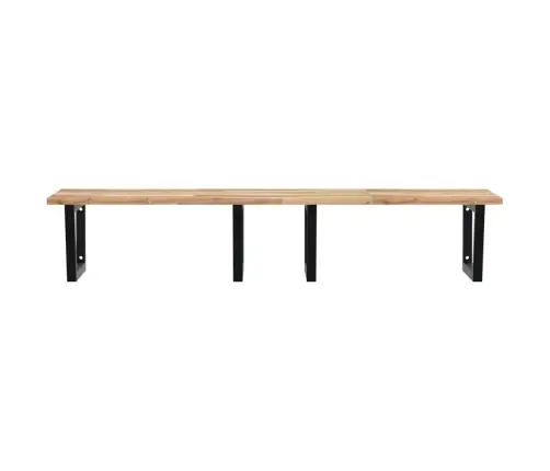 Izlietnes Plaukts, Stiprināms Pie Sienas, Tērauds, Akācija Vidaxl