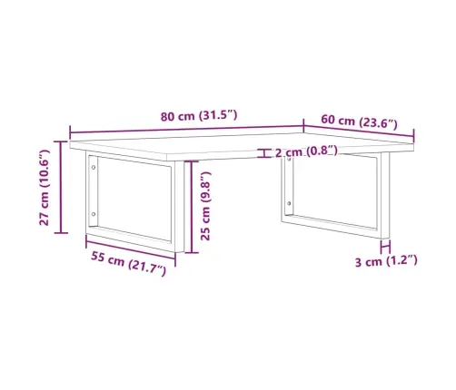 Seinale Kinnitatav Valamuriiul, Teras Ja Akaatsiapuit