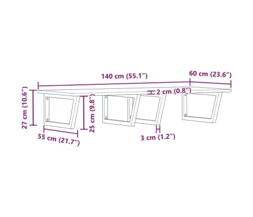 Seinale Kinnitatav Valamuriiul, Teras Ja Akaatsiapuit