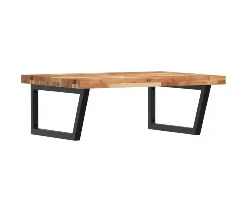 Izlietnes Plaukts, Stiprināms Pie Sienas, Tērauds, Akācija Vidaxl