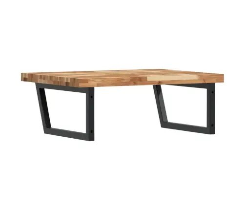 Izlietnes Plaukts, Stiprināms Pie Sienas, Tērauds, Akācija Vidaxl