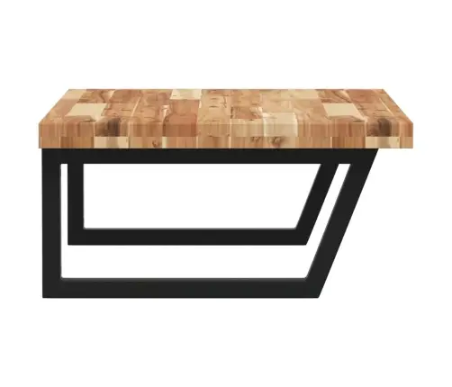 Izlietnes Plaukts, Stiprināms Pie Sienas, Tērauds, Akācija Vidaxl