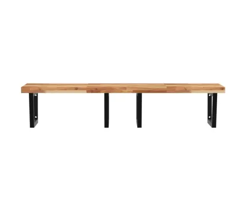 Izlietnes Plaukts, Stiprināms Pie Sienas, Tērauds, Akācija Vidaxl