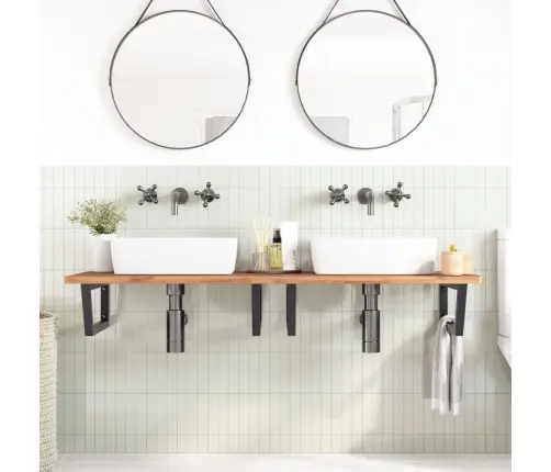 Izlietnes Plaukts, Stiprināms Pie Sienas, Tērauds, Dižskābardis Vidaxl