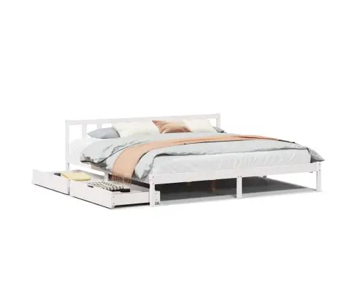 Lovos Rėmas Be Čiužinio, Baltas, 180X200cm Pušies Masyvas