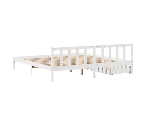 Lovos Rėmas Be Čiužinio, Baltas, 180X200cm Pušies Masyvas