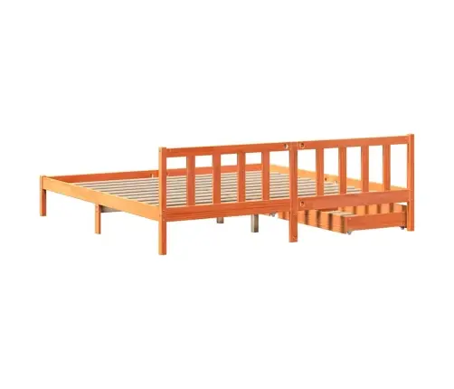 Voodiraam Ilma Madratsita, Vahapruun, 200 X 200 cm Männipuit