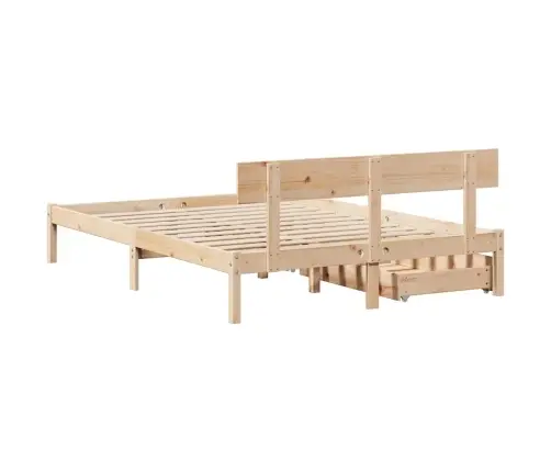 Gulta Bez Matrača, 120X200 Cm, Priedes Masīvkoks Vidaxl