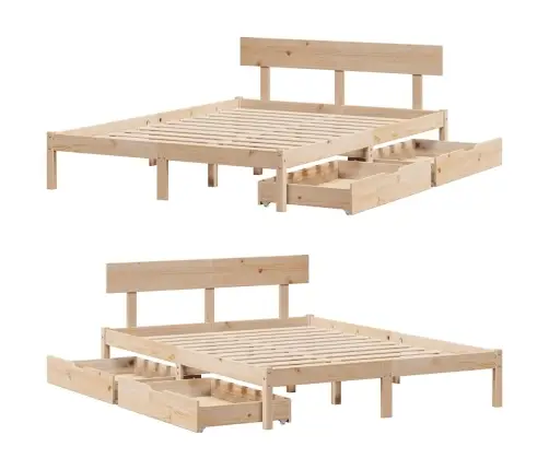 Gulta Bez Matrača, 120X200 Cm, Priedes Masīvkoks Vidaxl