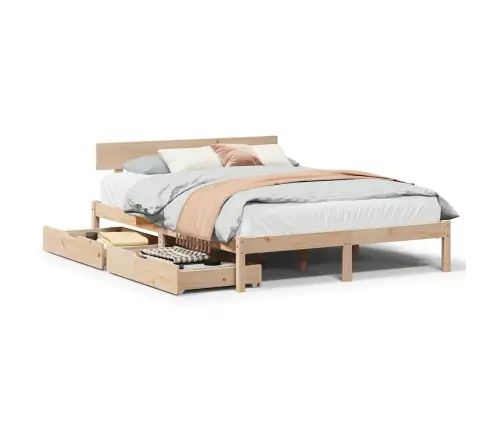 Gulta Bez Matrača, 140X200 Cm, Priedes Masīvkoks Vidaxl