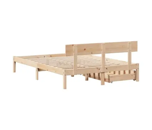 Lovos Rėmas Be Čiužinio, 150X200cm Pušies Medienos Masyvas