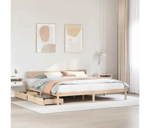 Gulta Bez Matrača, 180X200 Cm, Priedes Masīvkoks Vidaxl