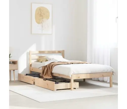 Voodi Ilma Madratsita, 100 X 200 cm Männipuit