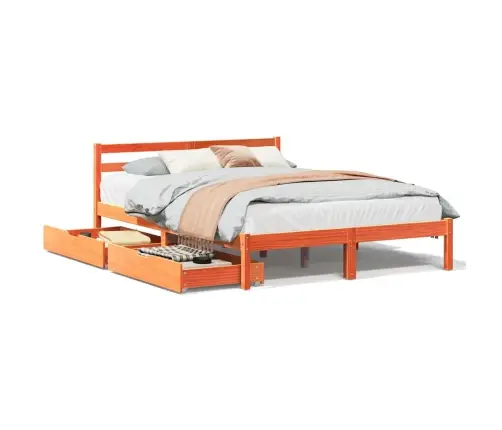 Lovos Rėmas Be Čiužinio, Vaško Ruda, 140X190cm Pušis