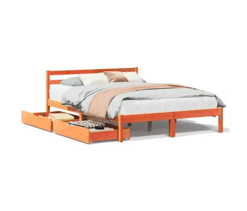 Voodiraam Ilma Madratsita, Vahapruun, 150 X 200 cm Männipuit