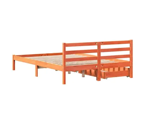 Voodiraam Ilma Madratsita, Vahapruun, 150 X 200 cm Männipuit