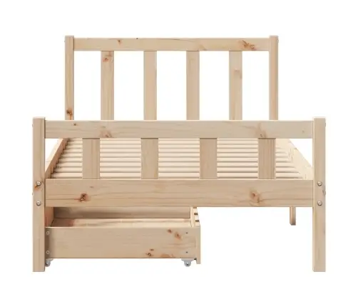 Voodiraam Ilma Madratsita, 90 X 190 cm Männipuit