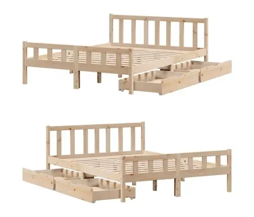 Lovos Rėmas Be Čiužinio, 120X190cm Pušies Masyvas