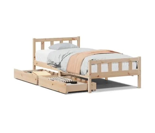 Voodi Ilma Madratsita, 100 X 200 cm Männipuit