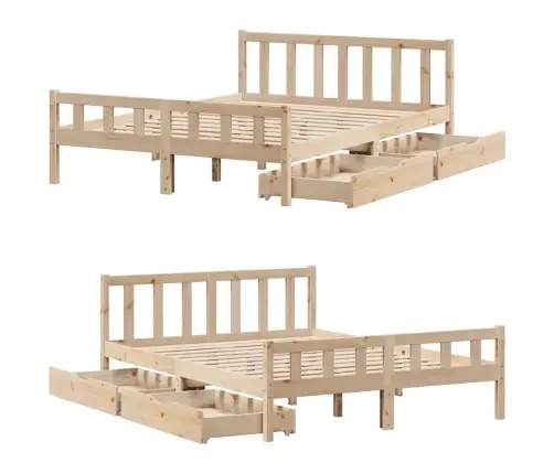 Voodiraam Ilma Madratsita, 160 X 200 cm Männipuit