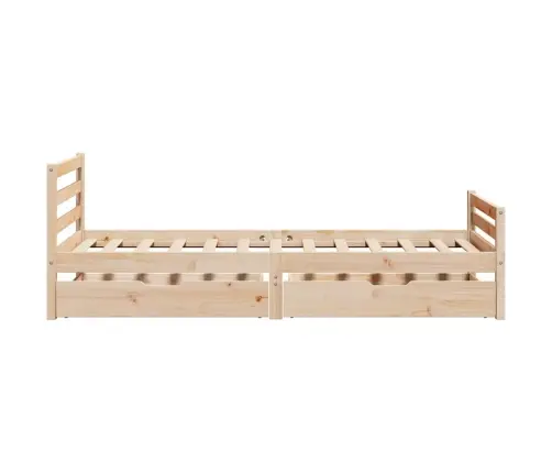 Gulta Bez Matrača, 100X200 Cm, Priedes Masīvkoks Vidaxl