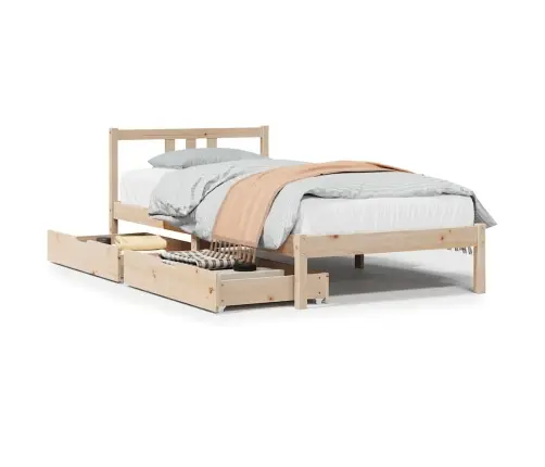 Lovos Rėmas Su Be Čiužinio, 75X190cm Pušies Masyvas