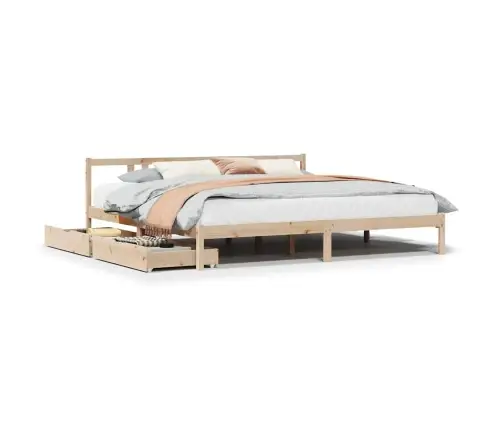 Lovos Rėmas Be Čiužinio, 180X200cm Pušies Medienos Masyvas